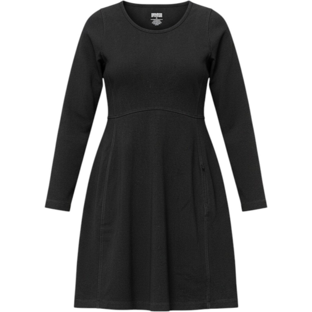 Duluth Trading Co Dress Womens M Black Long Sleeve Empire Waist Pocket Workwear